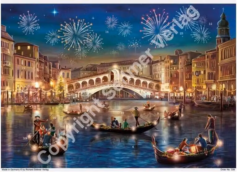 Calendario dell'Avvento n. 339 Venezia DIN A3