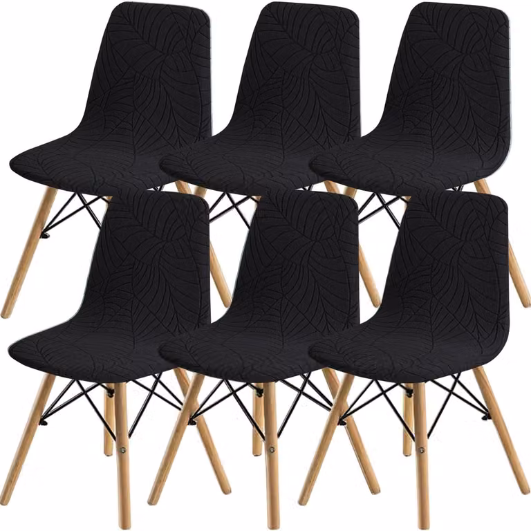 Set di 2/4/6 sedie da pranzo - Sedie moderne, colore nero