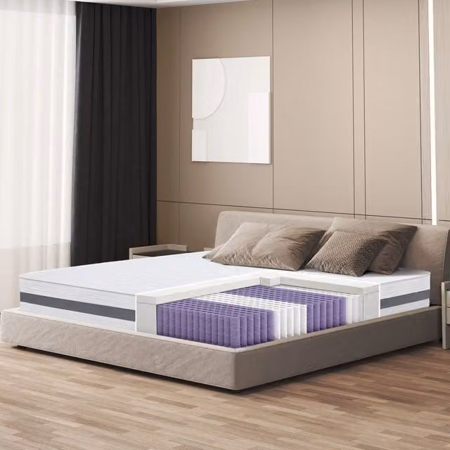 Materasso Ibrido Singolo The White Stone con Molle Insacchettate e Memory, Bianco, L/P/H: 80 x 195 x 20 cm