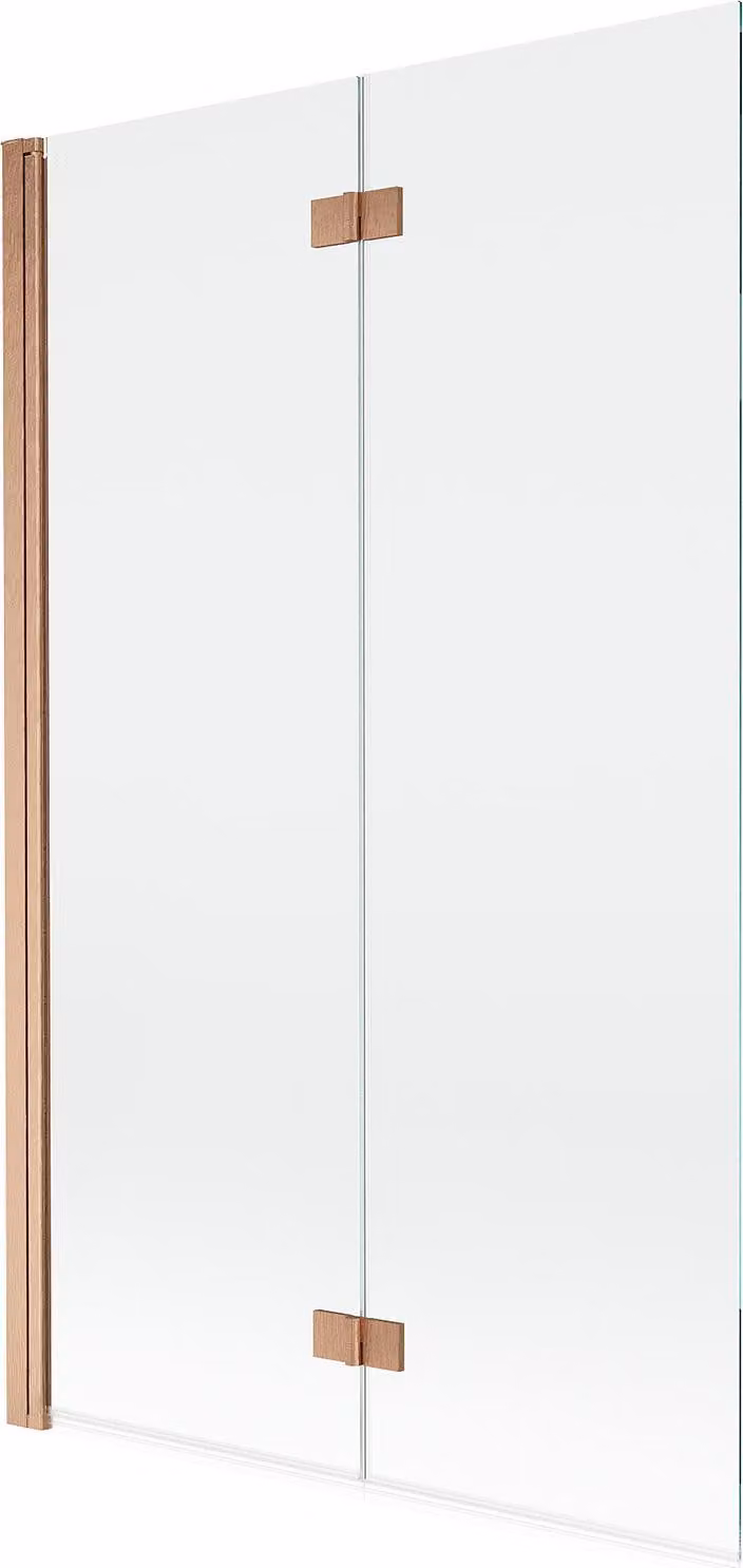 Mexen Mist parete doccia a 2 ante sinistra 110 x 150 cm, trasparente, rame spazzolato - 8A9-110-002-65-00-L