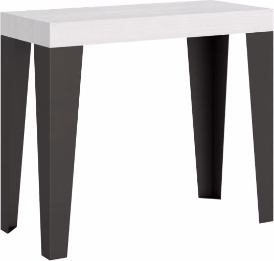 Consolle Allungabile GIORDANOSHOP Bianca in Nobilitato con Piano Pieghevole L: 90-300 cm, P: 40 cm, H: 77 cm – 1
