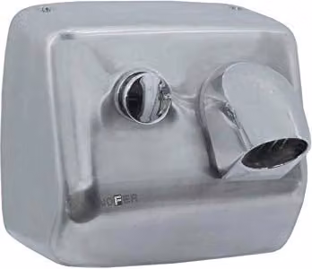 Asciugamano Elettrico con Pulsante Inox Cromato Satinato Zonda Nofer