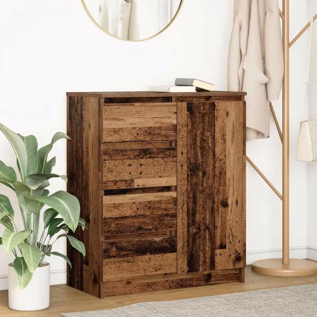 Credenza con cassetti vidaXL in legno antico marrone L: 71 cm, P: 35 cm, H: 84 cm