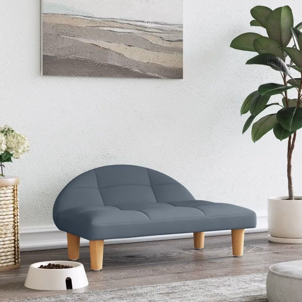 Cuccia per cani The Living Store grigio scuro 70x52x30 cm in tessuto