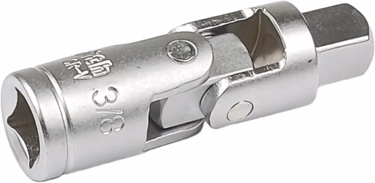 Giunto cardanico Schmith 3/8" PRO in acciaio CrV, chiave a cricchetto, set di bussole, utensile e accessori per officina, adattatore per inserti a bussola