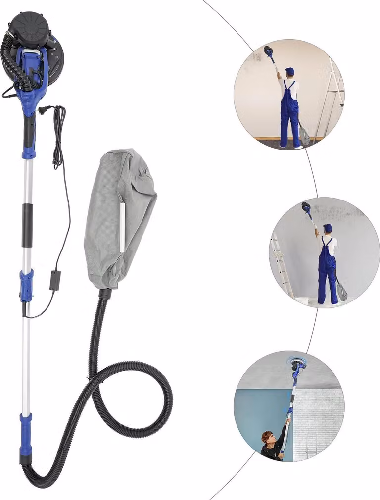 Levigatrice per muri a secco - Levigatrice elettrica per muri a secco - Durevole - Antigraffio - Lucidatura, levigatura, finitura - Per stucchi/rivestimenti - Blu
