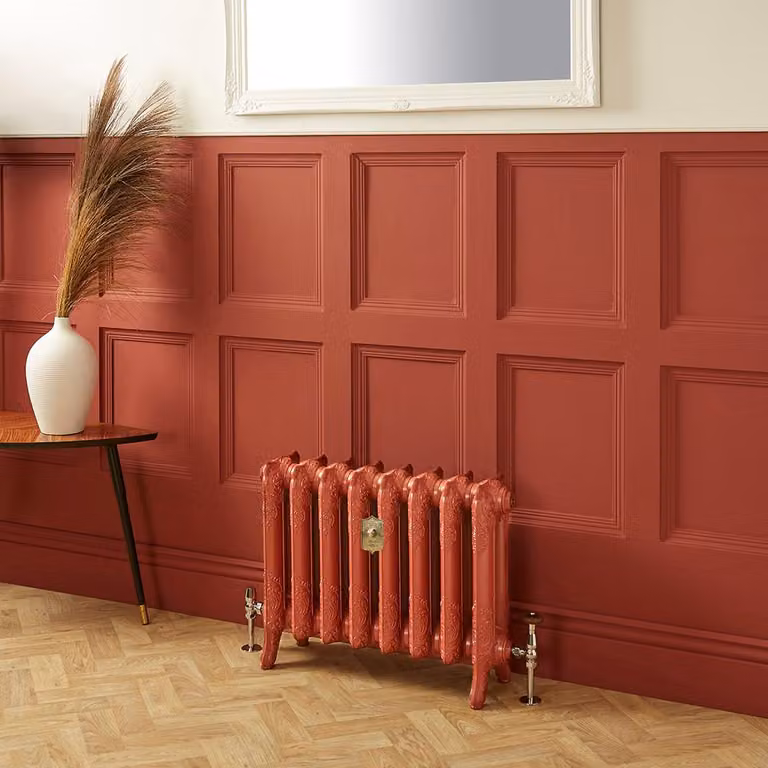 Radiatore Tradizionale in Ghisa a 2 Colonne Alto 510mm - Finitura Rosso Mattone Eating Room Red di Farrow & Ball - Charlotte