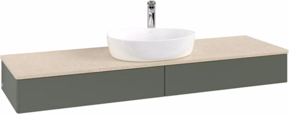 V&B Mobiletto senza struttura frontale Antao 160x50cm, HL, WBP botti., lea gre. m Lac