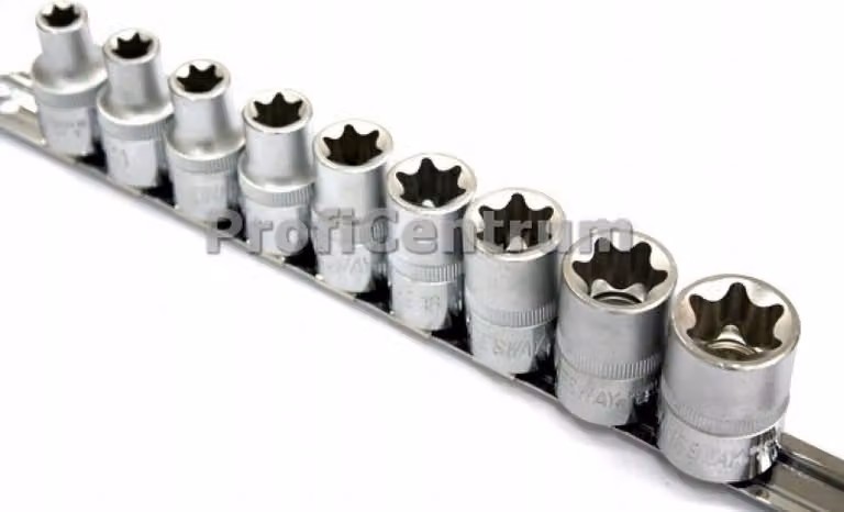 Set di prese Jonnesway 9 elementi. (1/2") torx s06h49s