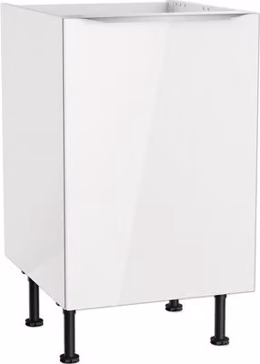 Mobile sottolavello Optifit Arvid986 LxPxA 50 x 58,4 x 87 cm bianco lucido smontato Battuta reversibile KFAV SPL506-8+