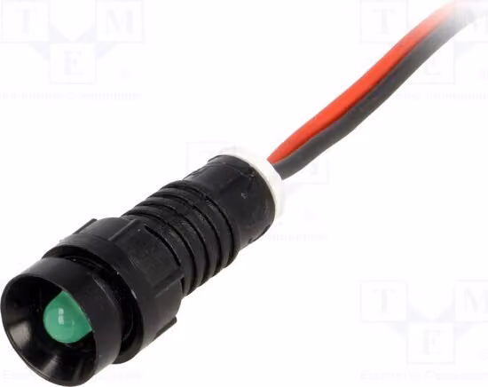 1 spia di controllo: LED, grado di protezione IP40, 220V DC, foro di montaggio: Ø11mm, concavo, diametro LED: 5mm, modello LG-D5-220DC