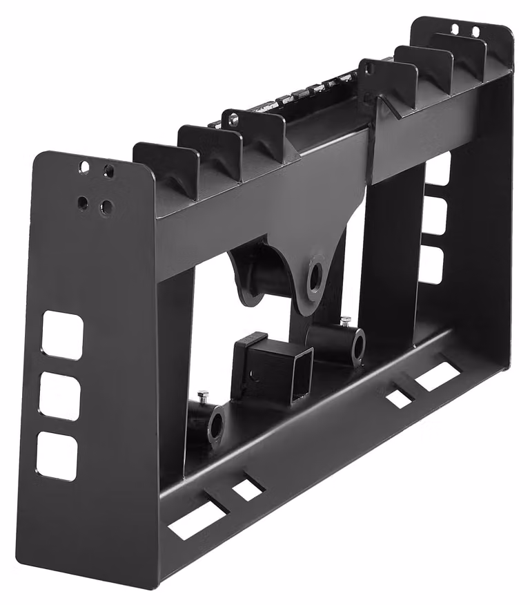 Minipala SucceBuy con capacità di carico di 1814 kg, attacchi per forche per pallet da 1150 mm, dotata di gancio di traino da 50,8 mm e boccole a lancia, compatibile con trattori caricatori con attacco rapido, solo telaio.