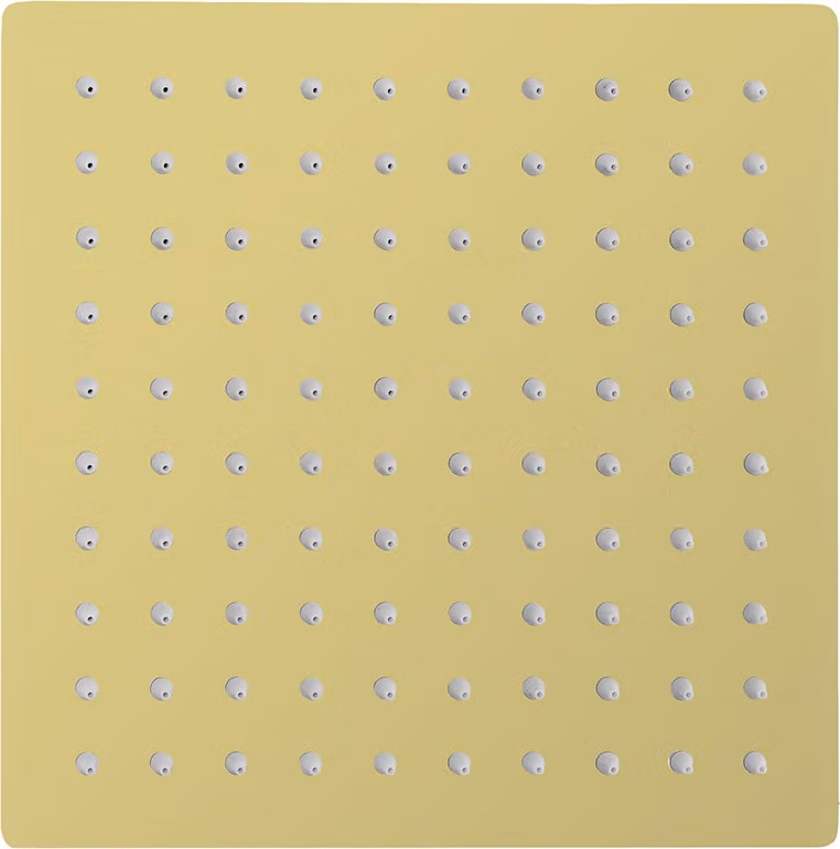 Aloni Soffione a pioggia quadrato, oro spazzolato, 30 x 30 cm