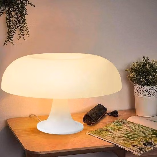Lampada da tavolo in stile retrò con 3 tonalità di luce - Lampada LED per camera da letto, ufficio o sala lettura - Lampada a forma di fungo dal design nostalgico, ideale per comodini - Lampada da bar - Lampada decorativa