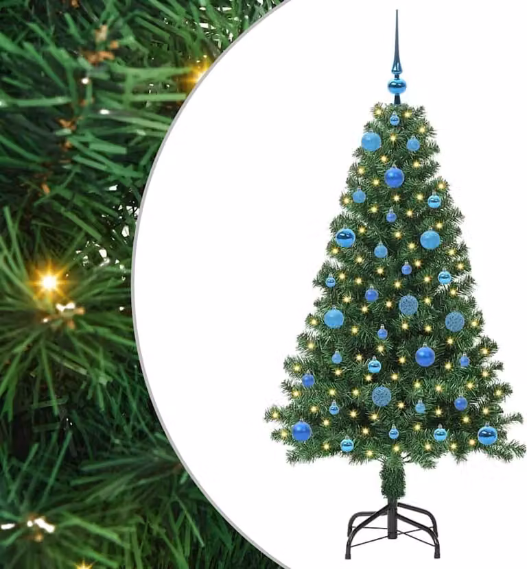 Albero di Natale artificiale con 150 LED Verde 150 cm