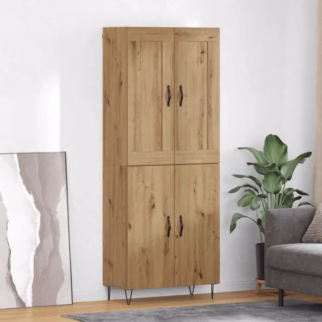 Credenza-Buffet-Armadio da cucina Rovere artigianale 69,5 x 34 x 180 cm 200609