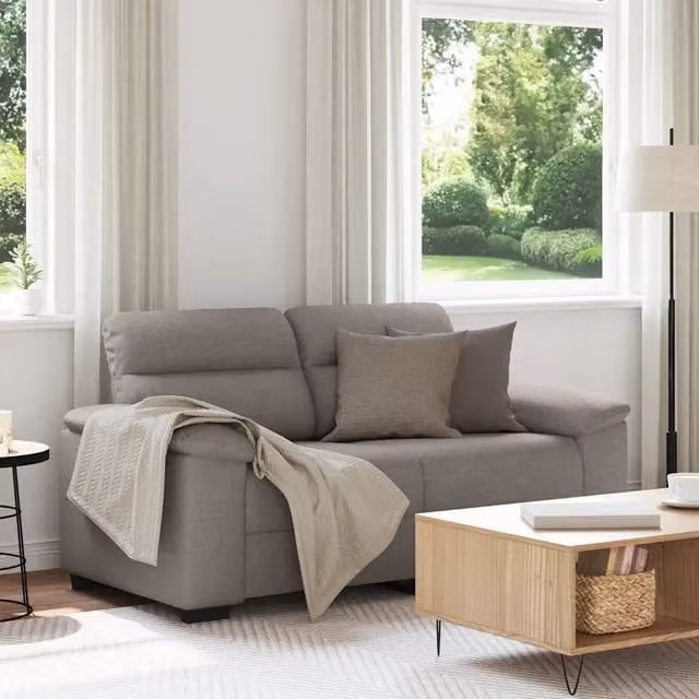 Divano a 2 Posti-Sofa 2 Posti Tortora 120 cm in Tessuto 411000