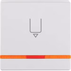 Berker 16406089 Inserto per interruttore Hotelcard con stampa e lente arancione, bianco polare, completo di Berker Q.1