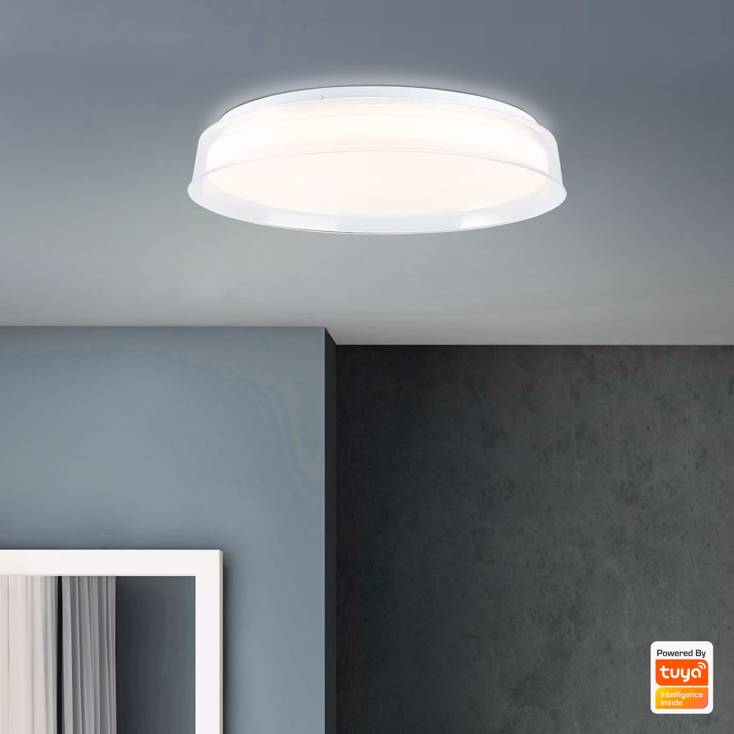 BRILLANTE Leanna Plafoniera LED 41cm trasparente/bianco Tuya app G97189/70