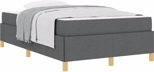 Letto matrimoniale | Letto per adulti | Struttura del letto Grigio scuro 120 x 200 cm Tessuto
