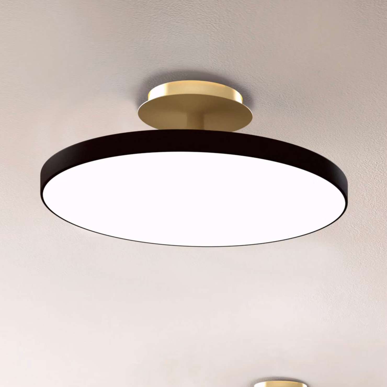 UMAGE Plafoniera di design Asteria UP PLUS, dimmerabile, Nero, Soggiorno / Sala da pranzo, Metallo, Design, Plafoniera