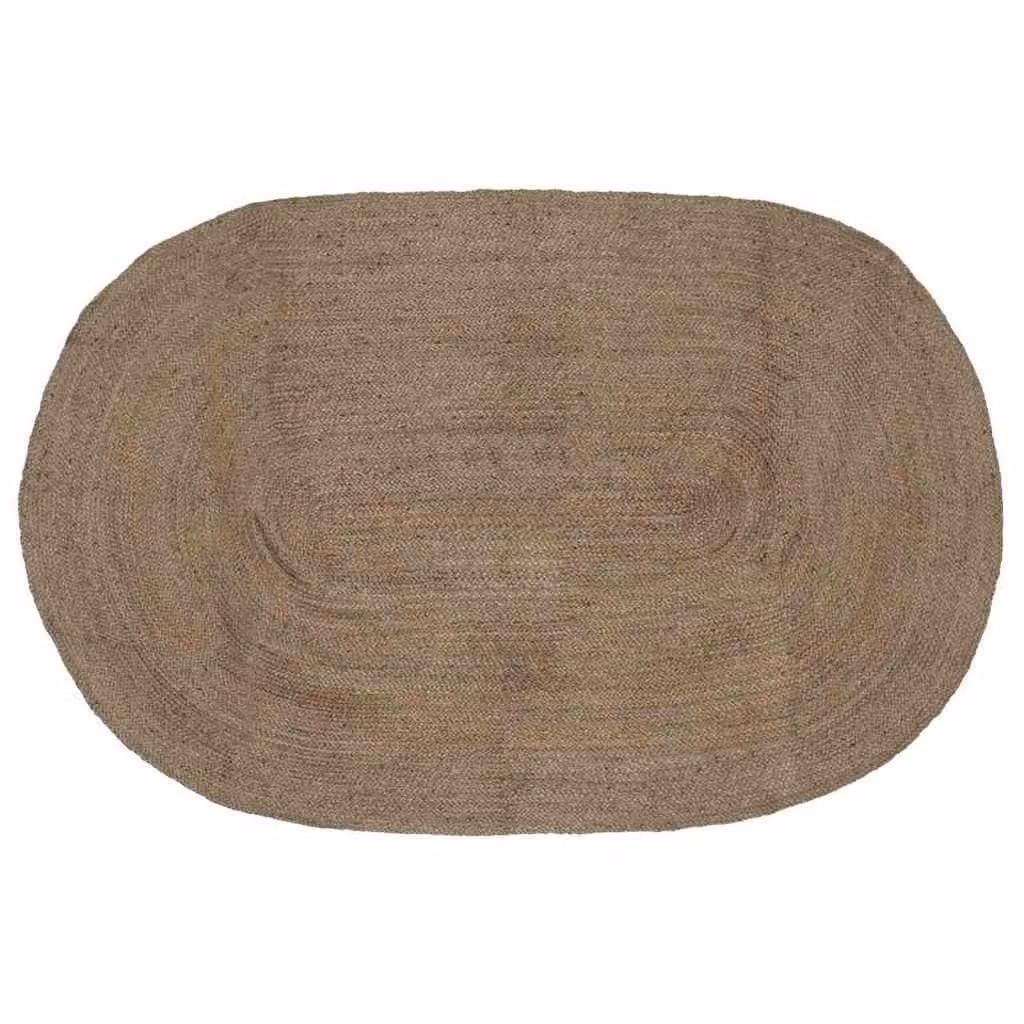 Tappeto in juta vidaXL moderno grigio L: 152 cm, P: 245 cm