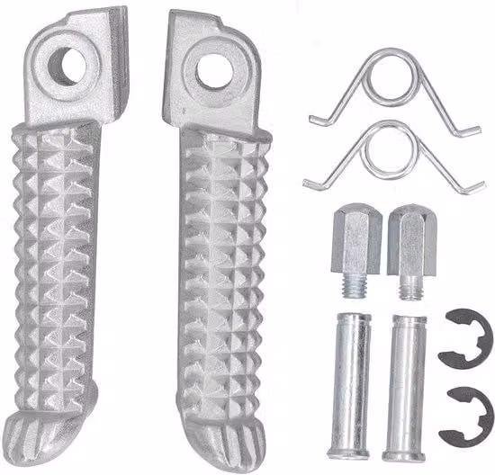 Supporto poggiapiedi per moto - Resistente - Poggiapiedi per motociclette - Supporto in metallo - Facile da montare - Adatto per modelli R1/R6/MT09/MT07 - Poggiapiedi in metallo per moto