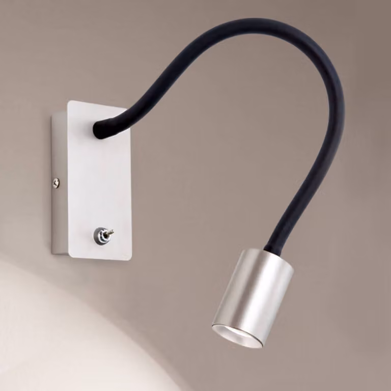 ORION Applique da parete a LED Kurt, Alluminio / Grigio / Zincato, Camera da letto, Alluminio, Moderno, Applique a LED