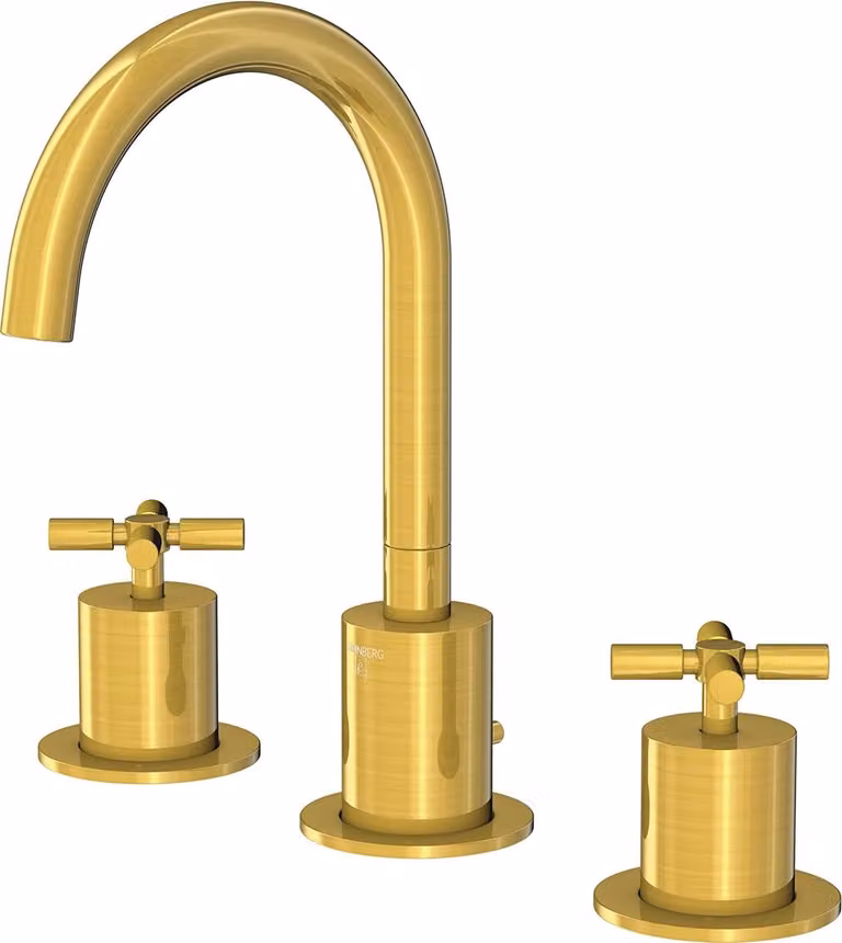 Steinberg Série 250 robinetterie de lavabo, pivotant, 3 trous, avec garniture découlement, saillie 150mm, 2502000BG, 2502000BG