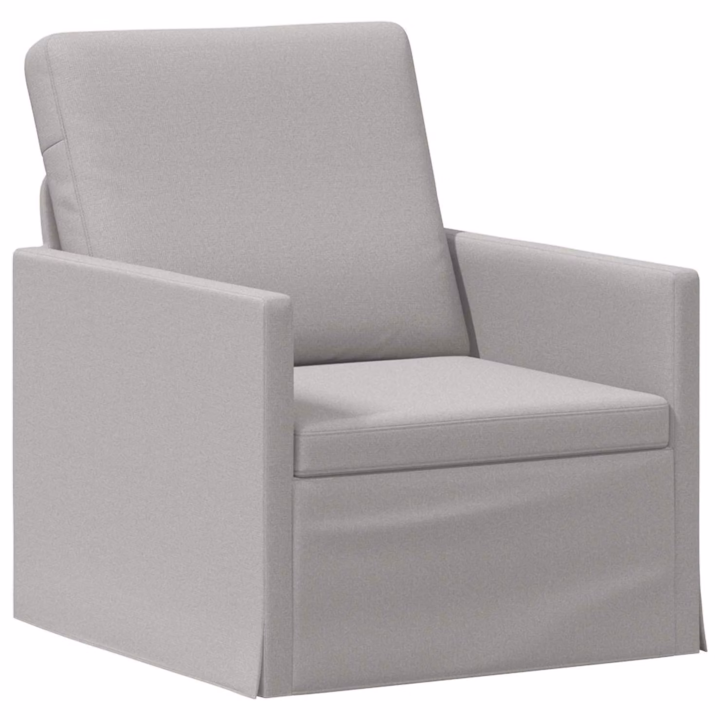 vidaXL Divano Singolo Moderno Grigio con Braccioli e Struttura in Metallo L: 70 cm, P: 81 cm, H: 82 cm