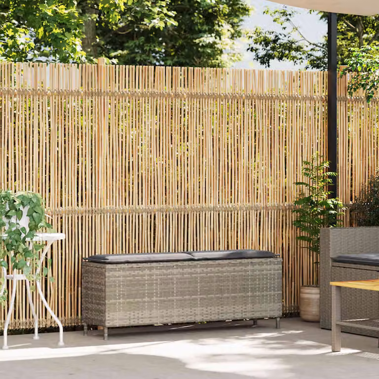 vidaXL Panca da Giardino con Cuscino 110x30x40,5 cm in Polyrattan