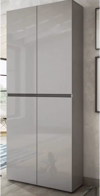 Scarpiera a 4 ante XL con 10 ripiani MISTER made in Italy - Grigio