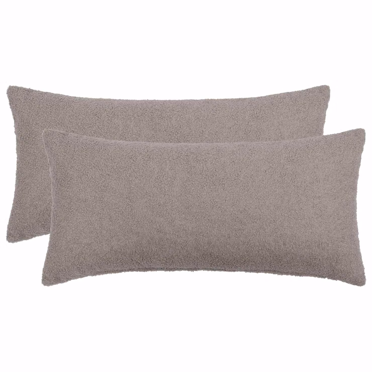 Set di 2 federe vidaXL HEERLEN in tessuto bouclé grigio chiaro, L 40 cm x P 70 cm