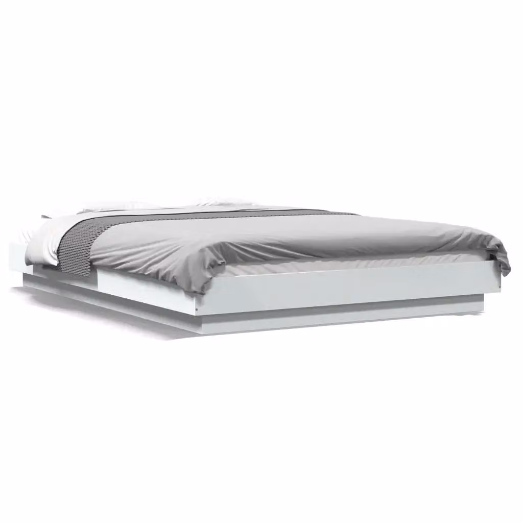 vidaXL Giroletto Bianco in Legno Multistrato con Doghe Fisse L/P: 120 x 200 cm – 2