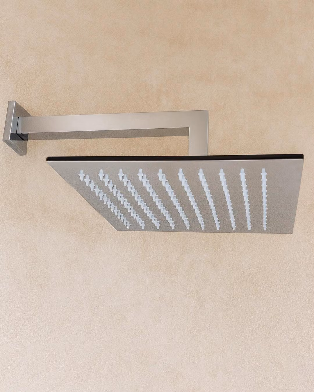 Soffione Doccia 30x30 Quadro 6,5 mm con braccio Cromo