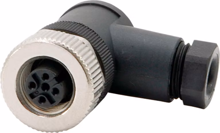 Connettore sensore Phoenix Contact M12 angolato, presa con attacco a vite, numero di poli 4, uscita cavo laterale,