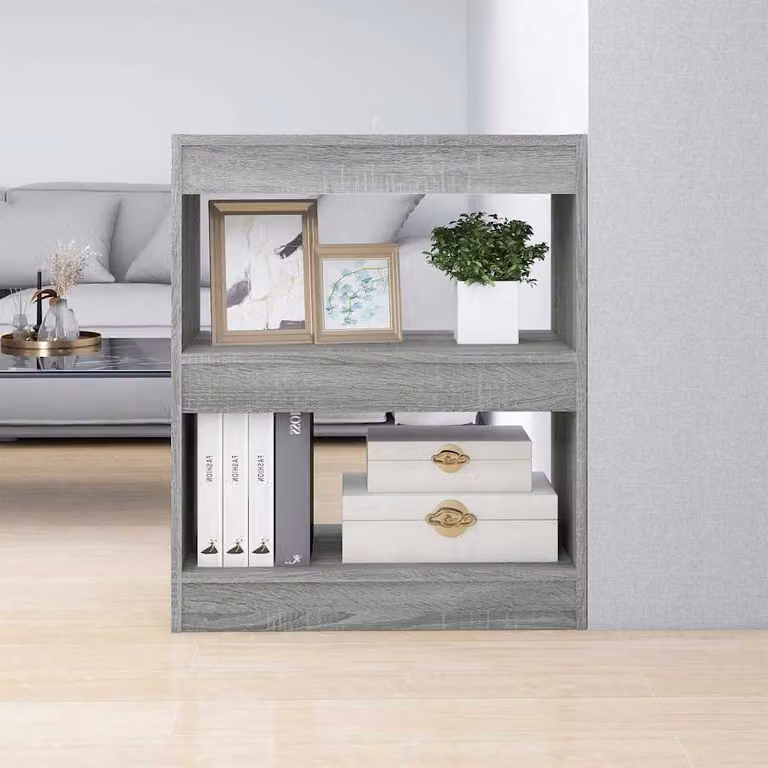 Libreria/Divisorio vidaXL Grigio Opaco in Legno e MDF L: 60 cm, P: 30 cm, H: 72 cm