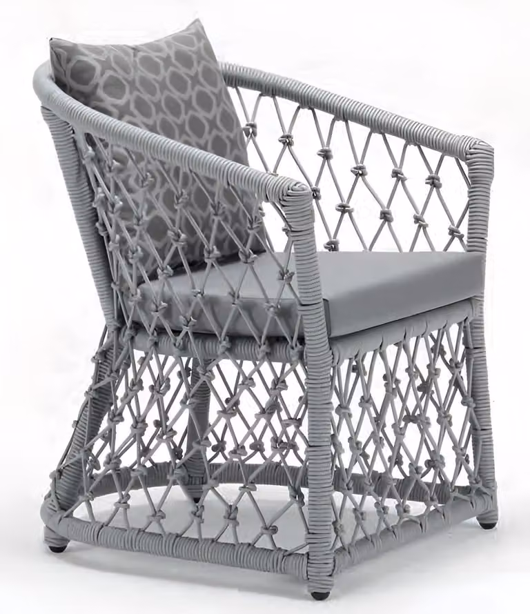 Sedia moderna, mobili da giardino, sedia da giardino, sedia grigia