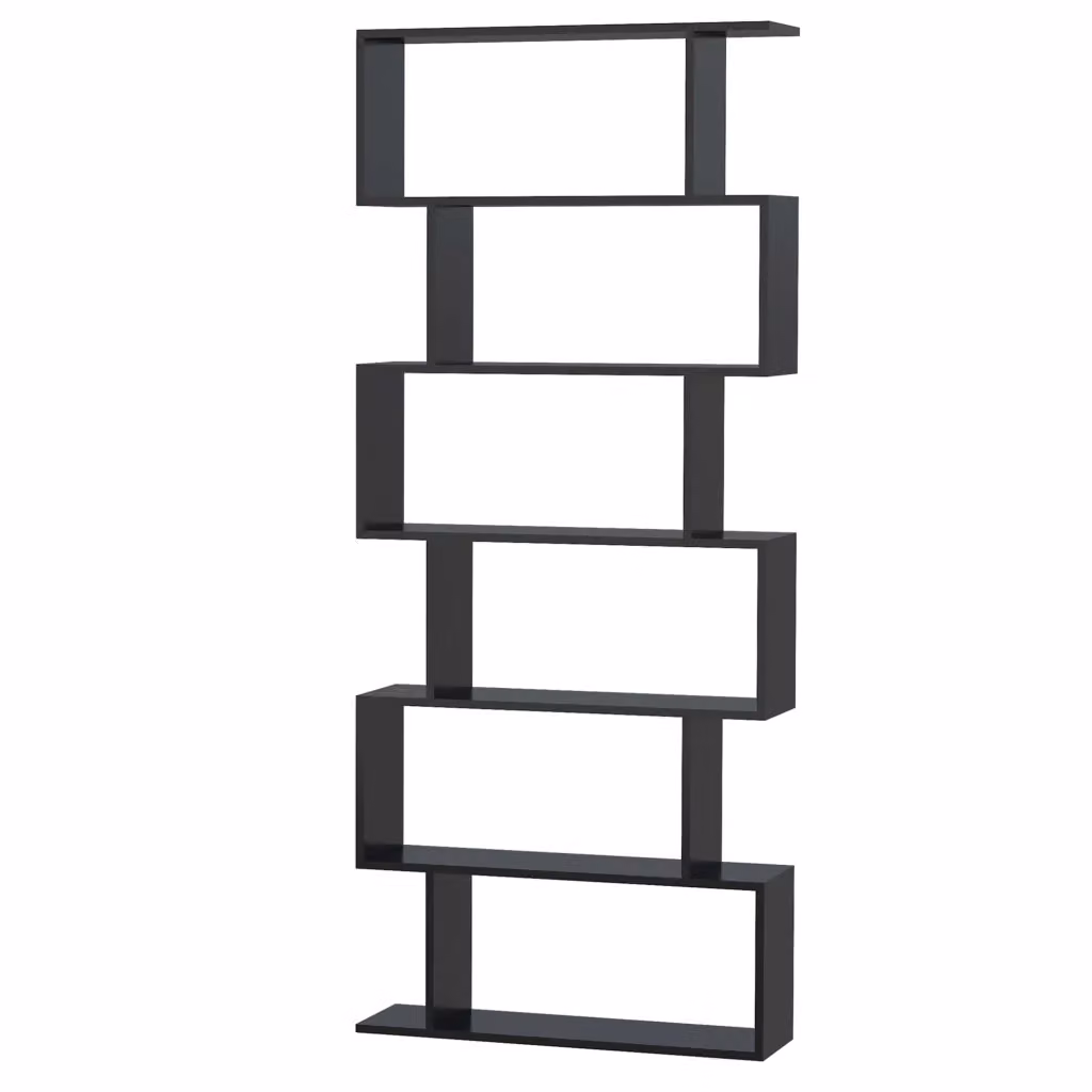 Libreria XYLO in legno nero con 6 ripiani L: 80 cm, P: 23 cm, H: 192 cm – 2