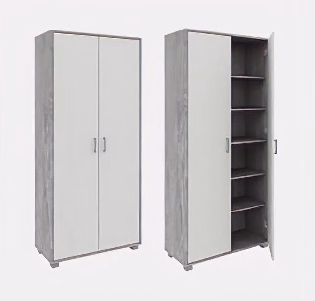 Mobile Armadio salvaspazio 2 ante arredo casa moderno 78x35x170H COLORE: GRIGIO