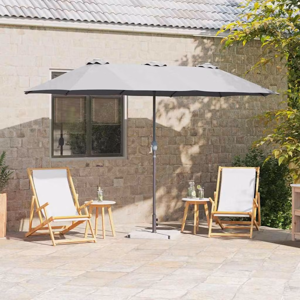 Maison Exclusive - Ombrellone da giardino, dimensioni 370 x 197 x 239 cm, realizzato in poliestere e alluminio