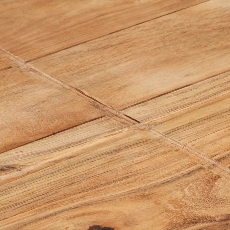 Tavolino 80x80x28 cm in legno massiccio di acacia