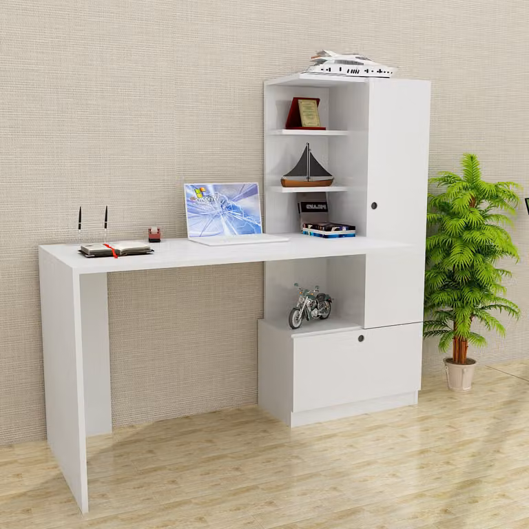 Skye Decor, Merinos- Merinos FRN, bianco, tavolini da salotto, 73,8x120x61,8 cm, pannello truciolare rivestito al 100% in melamina