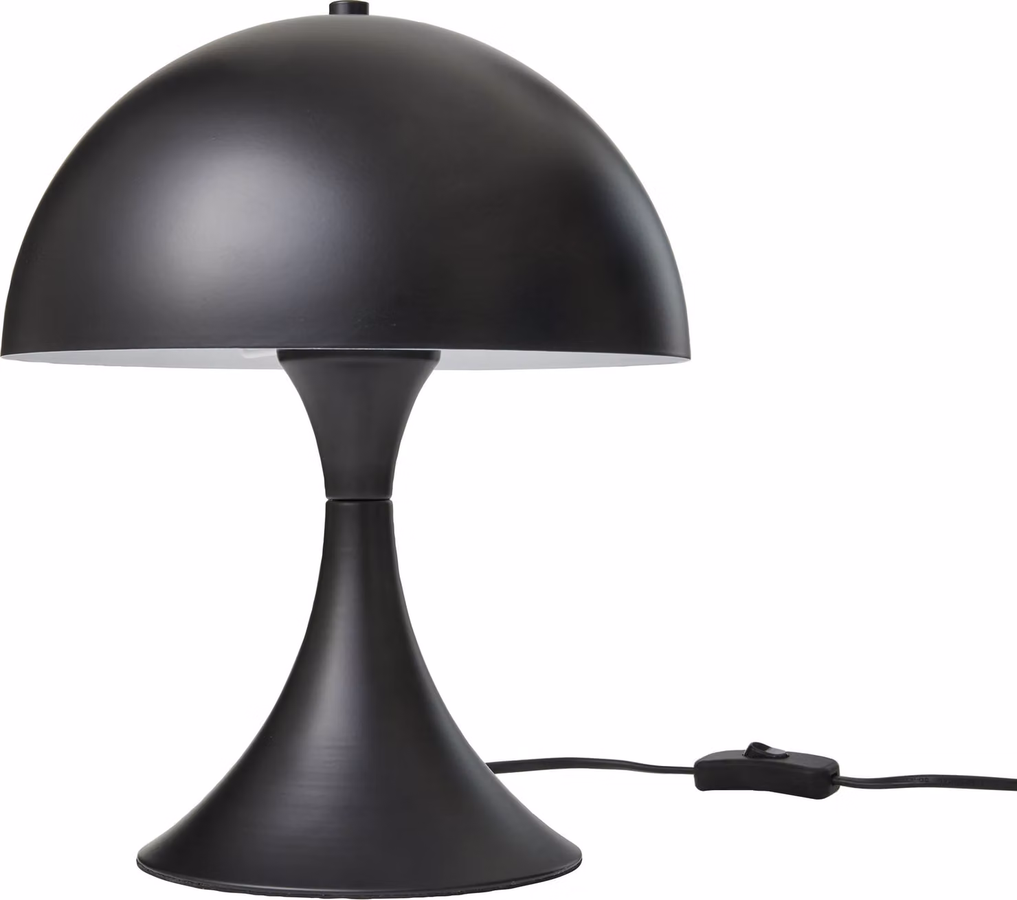 Northpoint LED design lampada da tavolo in metallo bianco caldo interruttore a cavo con lampadina LED E27 nero