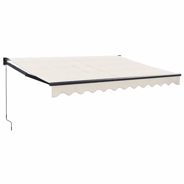 Tenda da Sole | Tenda parasole Retrattile Crema 3x2,5 m in Tessuto e Alluminio
