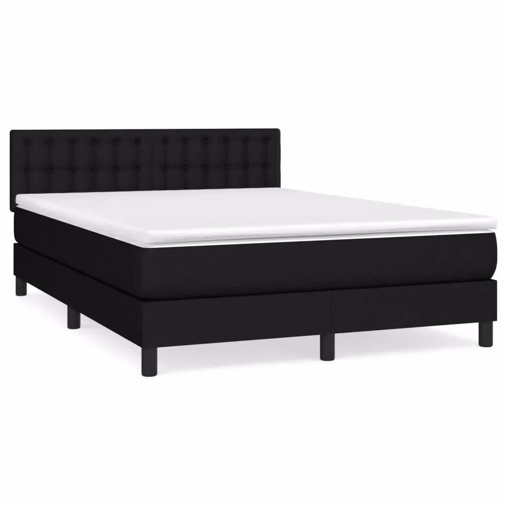 Letto Ibrido con Giroletto a Molle e Materasso vidaXL, Colore Nero e Bianco, L/P: 140 x 200 cm – 2