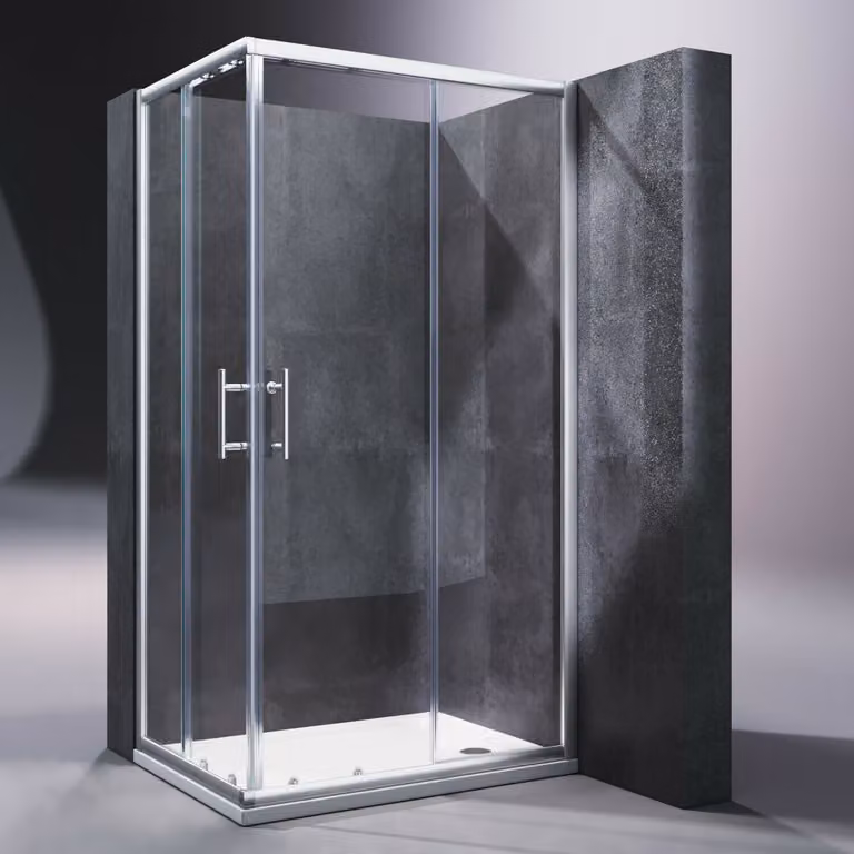 SONNI cabina doccia ingresso angolare 80x100x195cm doccia angolare porta scorrevole doppia porta doccia ESG vetro doccia