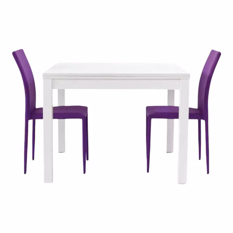 Tavolo moderno estensibile a libro bianco frassino Mobili 2G L/P/H: 90 x 90 x 76 cm