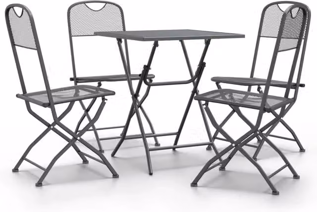 Set di mobili da pranzo da giardino 5 pz in rete metallica antracite 02_0014775