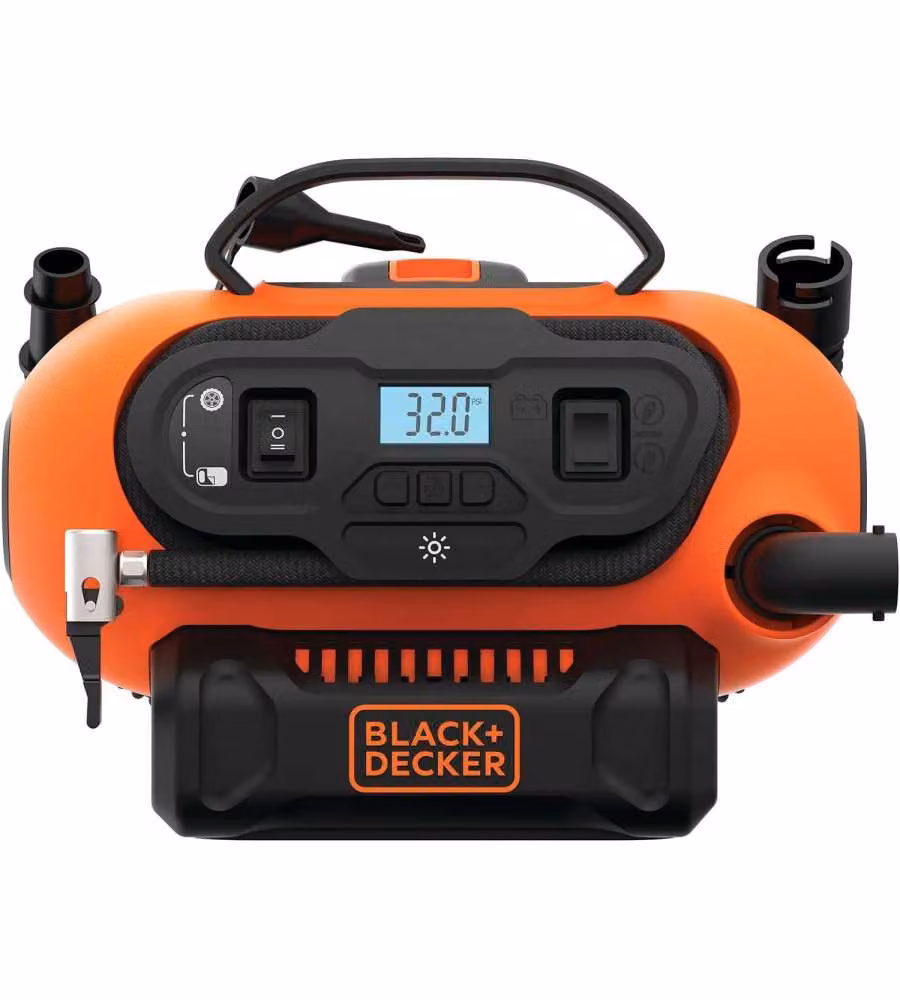 Compressore portatile Black+Decker 18V senza serbatoio nero e arancione – 2